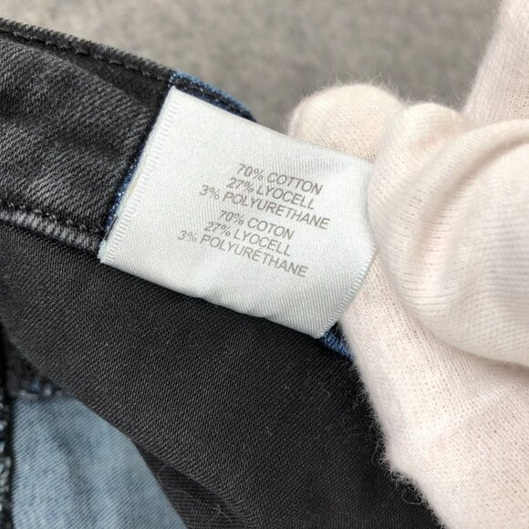 J Brand Ruby High Rise Crop Cigarette Jeans Womens 30 Blue Frayed Stripe - Picture 8 of 11